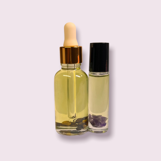 Crystal infused cuticle oil